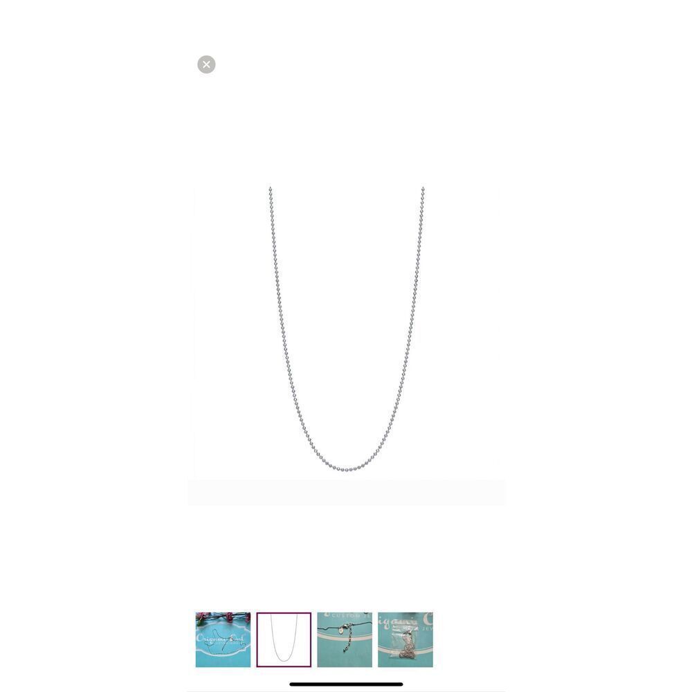 Brand New Origami Owl Rare 16” CM5017 Faceted Ball Chain Silver Necklace